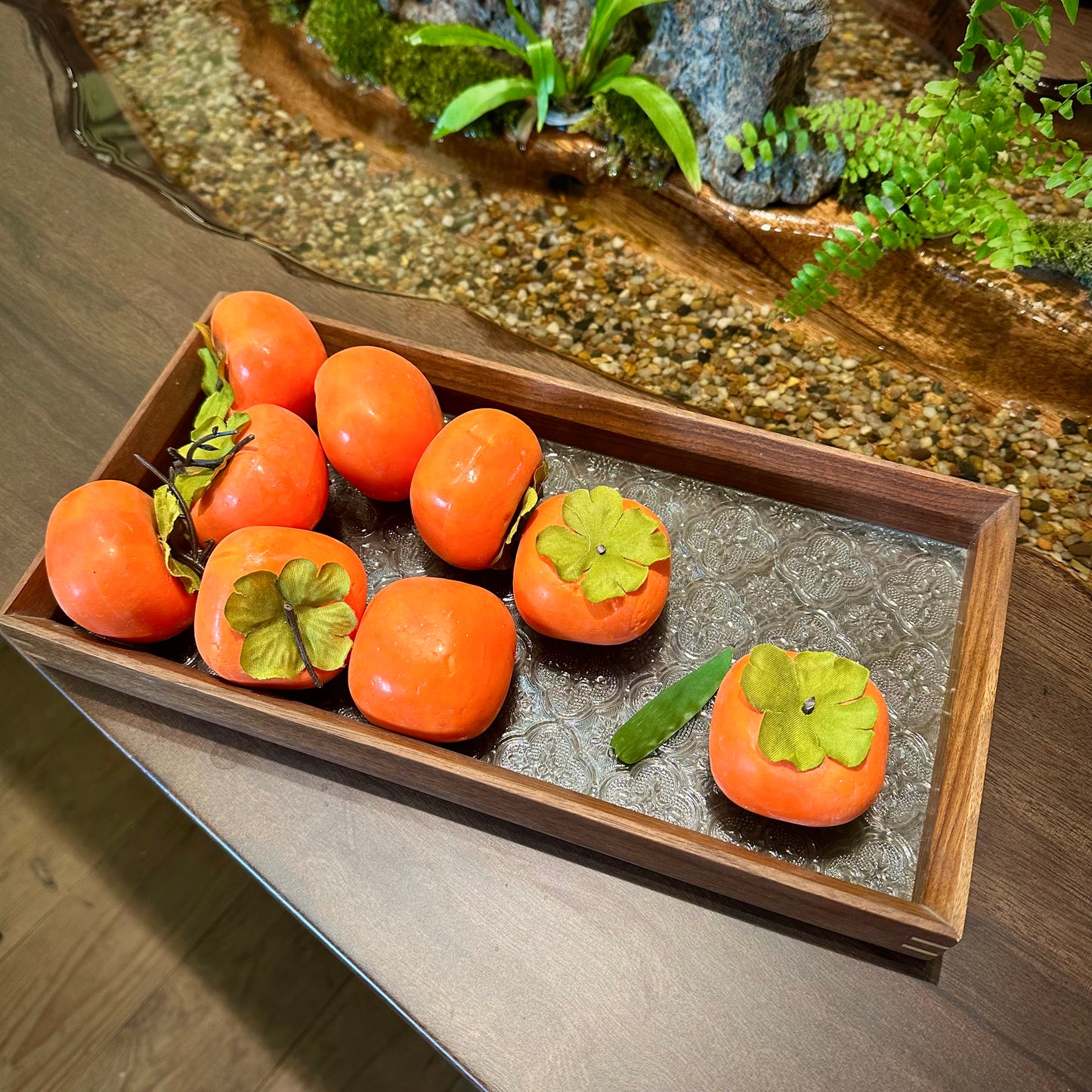 SHUI Classic Chinese Lacquer Tray with Glass Panel